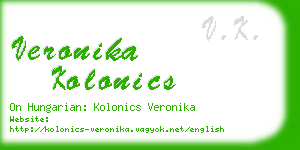 veronika kolonics business card